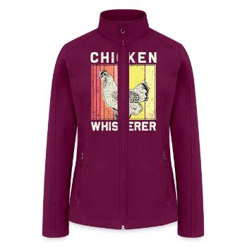 Chickens Farmers Chicken Whisperer - Women’s Soft Shell Jacket - raspberry - Front