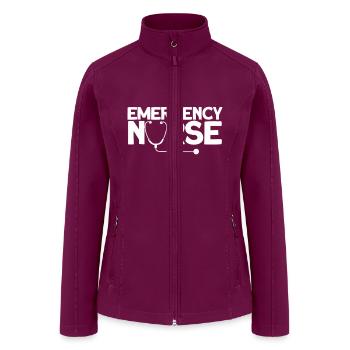 Emergency Nurse Humorous Nursing Nurse - Women’s Soft Shell Jacket - raspberry - Front