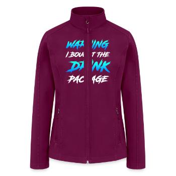 Warning I bought the drink package party - Women’s Soft Shell Jacket - raspberry - Front