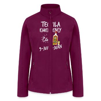 Tequila Emergency Call 9 Juan Juan - Funny Tequila - Women’s Soft Shell Jacket - raspberry - Front