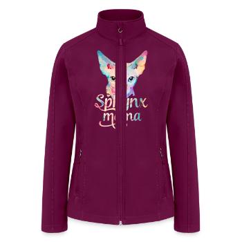 Sphynx Cat Mama Sphynx Mom - Women’s Soft Shell Jacket - raspberry - Front