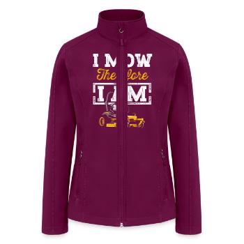 Lawn Mower Mowing Landscaping Landscaper - Women’s Soft Shell Jacket - raspberry - Front