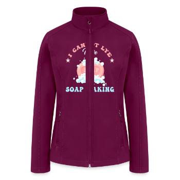 I Cannot Lye Soap Making Soap Maker T Shirt - Women’s Soft Shell Jacket - raspberry - Front