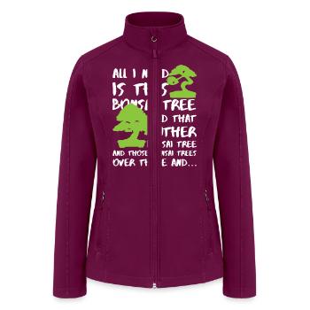 Bonsai Tree Lover - Women’s Soft Shell Jacket - raspberry - Front