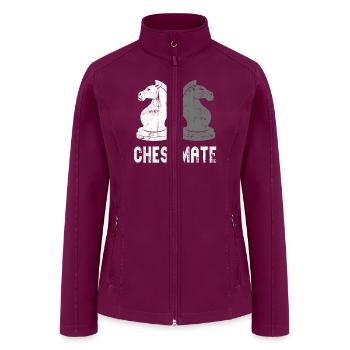 Chessmate Funny Chess Player Partner - Women’s Soft Shell Jacket - raspberry - Front