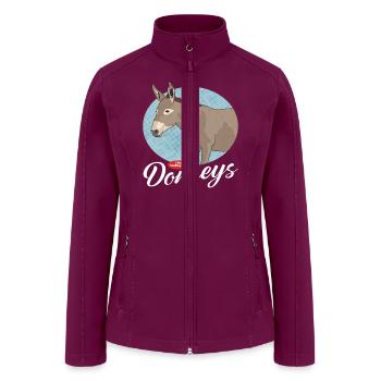 Donkey Funny Love Donkeys - Women’s Soft Shell Jacket - raspberry - Front