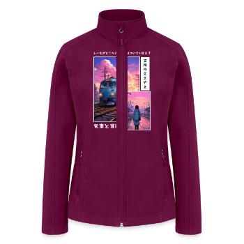 Ethereal Japanese Streetwear 90s Nostalgic Vaporwa - Women’s Soft Shell Jacket - raspberry - Front