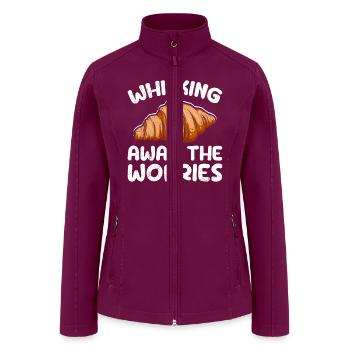Baker Whisking Away the Worries Croissant - Women’s Soft Shell Jacket - raspberry - Front