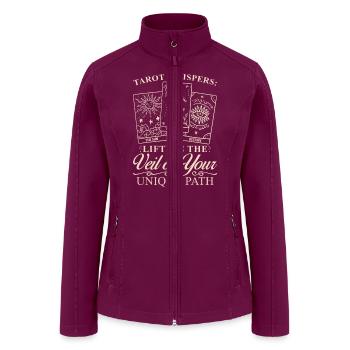 Tarot Card - Women’s Soft Shell Jacket - raspberry - Front