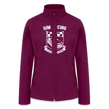 Sim Racing Champion Motorsport Gamer - Women’s Soft Shell Jacket - raspberry - Front