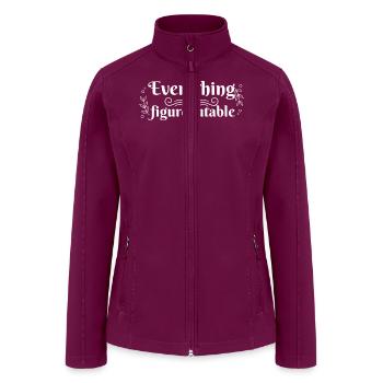 Everything Is Figureoutable Motivation - Women’s Soft Shell Jacket - raspberry - Front
