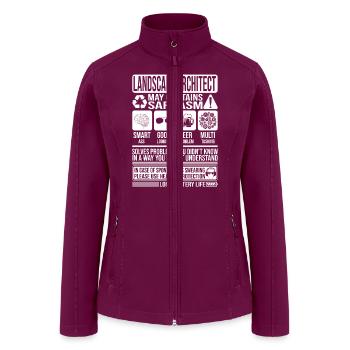 Landscape Architect Sarcasm funny Gift Landscape - Women’s Soft Shell Jacket - raspberry - Front