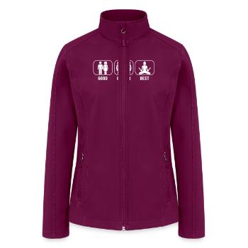 Good Better Best Buddhism Buddhist Symbol Statue - Women’s Soft Shell Jacket - raspberry - Front