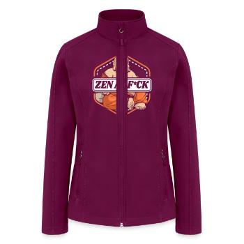 Zen As Fuck Buddhist Symbol Statue Priest Buddhism - Women’s Soft Shell Jacket - raspberry - Front