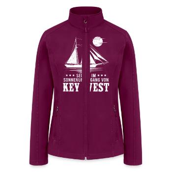 Florida SUNSET SAILING IN KEY-WEST - Women’s Soft Shell Jacket - raspberry - Front