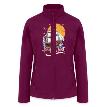 KEY-WEST FLORIDA Sunshine-State Florida Keys - Women’s Soft Shell Jacket - raspberry - Front