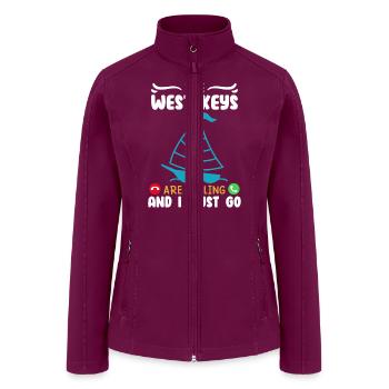 Key-West THE WEST KEYS ARE CALLING AND I MUST GO - Women’s Soft Shell Jacket - raspberry - Front