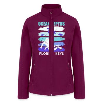Key-West OCEAN DEPTHS FLORIDA KEYS Diver - Women’s Soft Shell Jacket - raspberry - Front
