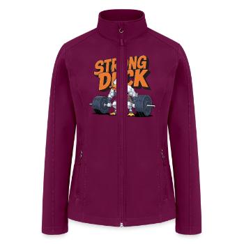 Strong Duck Weightlifting Strength Humorous - Women’s Soft Shell Jacket - raspberry - Front