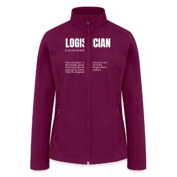 Logistics Traffic Controller Goods Packages Humor - Women’s Soft Shell Jacket - raspberry - Front