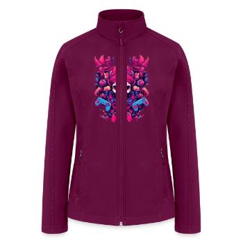 80s Pop Gaming 80s Popstyle Cartoon For all, who - Women’s Soft Shell Jacket - raspberry - Front