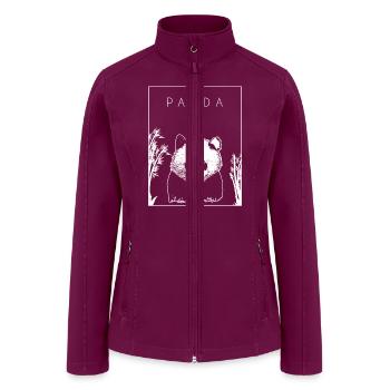 Panda Chinese Hanzi Panda Bear Friend Giant Panda - Women’s Soft Shell Jacket - raspberry - Front