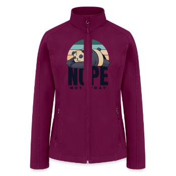 Nope Not Today Panda Bear Friend Lover Giant Panda - Women’s Soft Shell Jacket - raspberry - Front