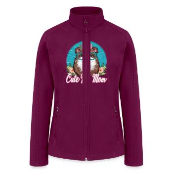 Guinea Pig MOM for a Guinea Pig Owners Guinea Pig - Women’s Soft Shell Jacket - raspberry - Front
