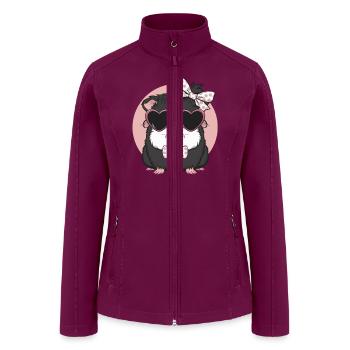 Guinea Pig Love for a Guinea pig Lover - Women’s Soft Shell Jacket - raspberry - Front