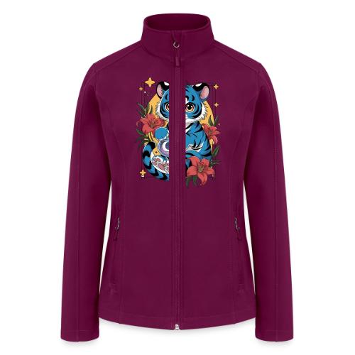 Mystic Blue Tiger Anime Potion Design – Cute tiger - Women’s Soft Shell Jacket