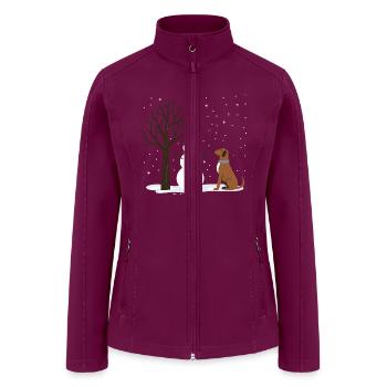 Christmas Tree Christmas Fun Christmas - Women’s Soft Shell Jacket - raspberry - Front