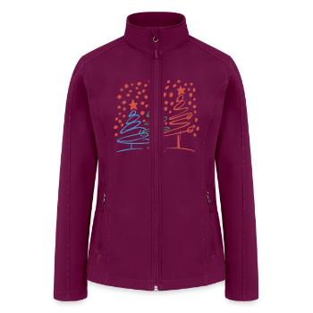 Christmas Tree Christmas Fun Christmas - Women’s Soft Shell Jacket - raspberry - Front