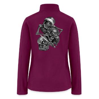 So No.Speak No.Hear No - Women’s Soft Shell Jacket - raspberry - Back