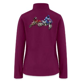 Motocross - Women’s Soft Shell Jacket - raspberry - Back