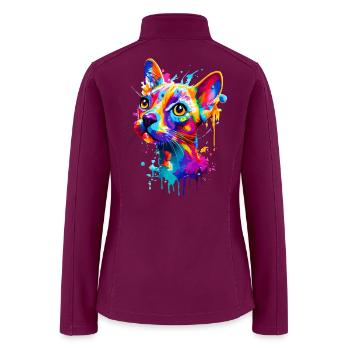 Sphynx Cat - Sphinx Cat colourful - Hairless Cat - Women’s Soft Shell Jacket - raspberry - Back