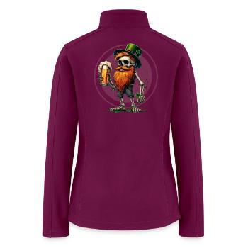 Saint Patrick's Leprechaun Skeleton - Women’s Soft Shell Jacket - raspberry - Back