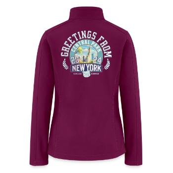 Central Park NYC Groove 2024 - Women’s Soft Shell Jacket - raspberry - Back