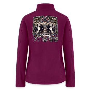 AI DJ Hip Hop Collage by NYG - Women’s Soft Shell Jacket - raspberry - Back