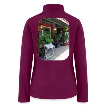 Kingston NY Restaurant - Women’s Soft Shell Jacket - raspberry - Back