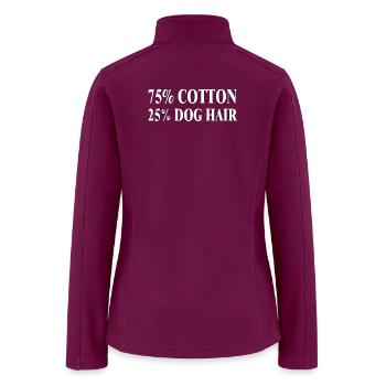 Dog Hair Cotton Blend Tee - Women’s Soft Shell Jacket - raspberry - Back