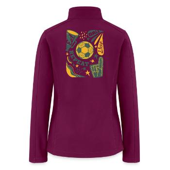 Eat, Sleep, Ball, Repeat - Women’s Soft Shell Jacket - raspberry - Back