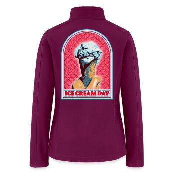 Ice Cream Day – Pop Art Cone - Women’s Soft Shell Jacket - raspberry - Back