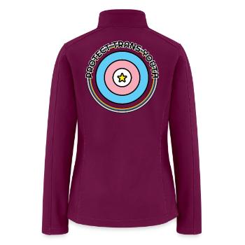 Protect Trans Youth - Women’s Soft Shell Jacket - raspberry - Back