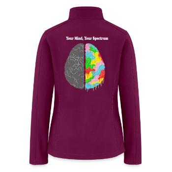 brain - Women’s Soft Shell Jacket - raspberry - Back