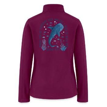 Deep Waters Faith Isaiah 43:2 - Women’s Soft Shell Jacket - raspberry - Back