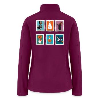 Halloween Duck Stamp Pack - Women’s Soft Shell Jacket - raspberry - Back