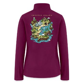 Cryptid Island - Women’s Soft Shell Jacket - raspberry - Back