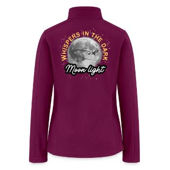 Whispers in the Dark Moonlight T-Shirt | Mystical  - Women’s Soft Shell Jacket - raspberry - Back