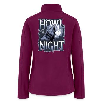 Wolf – Howl of the Night - Women’s Soft Shell Jacket - raspberry - Back