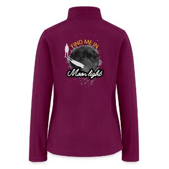 Find Me in Moonlight Tee - Women’s Soft Shell Jacket - raspberry - Back